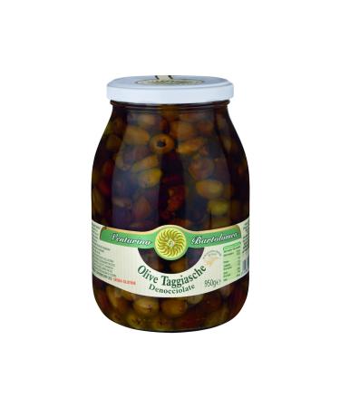 Olive mixture green & black Taggiasca olives pitted in oil Venturino 950g 950 g (Confezione da 1)