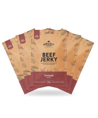 Buy German Beef Jerky - Teriyaki Flavor - Pack of 5 (250g) - Premium Dried Beef for International Shipping - Buy Online on SooperMarket.com