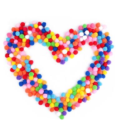 Molain 150Pcs Pom Poms 1 Inch Pom Poms Arts and Crafts Assorted Pompoms for Crafts DIY Pom Pom Balls Large Colored Cotton Puff Balls for Xmas Valentine Day Birthday Party Decorations 150 PC 2.5 cm