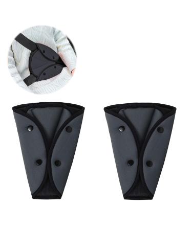 2Pcs Seat Belt Adjuster Safety Kids Seatbelt Adjuster Cover Fabric Seat Belt Adjustable Kids Seat Belt Pads Universal Car Safety Harness Strap Triangle Positioners for Car Children Seat Belt Holder