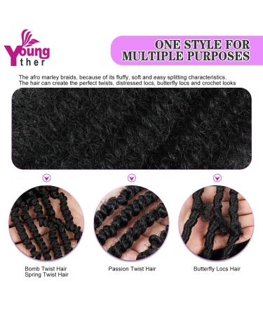Springy Afro Twist Hair 24 9 Packs - Soft Synthetic Marley Twist Extensions - Buy Online on SooperMarket.com