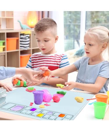 Creator Silicone Craft Mat 20x16 for Resin, Painting, Art - Non-Stick Silicone Sheet for Clay & Play Doh - Includes Cleaning Cup (Blue) - Buy Online on SooperMarket.com