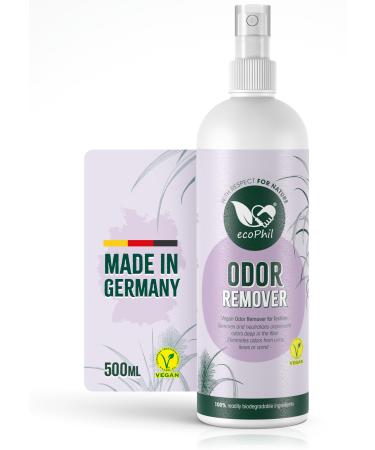 Organic Odor Remover for PETS | Unscented Vegan & Eco-Friendly | Ideal Pet Spray Odor Eliminator for Dog & Cat Urine | Removes Odor from Urine Feces & Vomit | Made in Germany | 500 ML