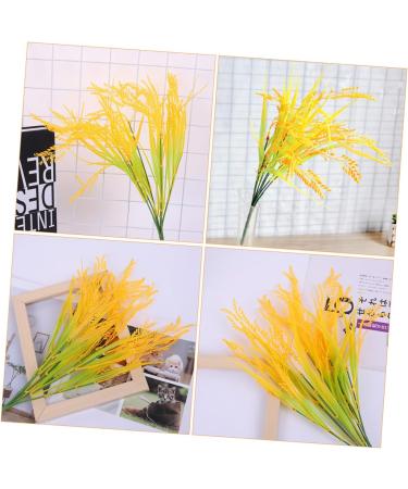 VINTORKY 4pcs 7 Simulated rice plants decor botanical decor artificial wheat ears Wheat Ear for Home wheat sheaves for natural home decor Creative Wheat Ear grain of wheat plastic wedding - Buy Online on SooperMarket.com