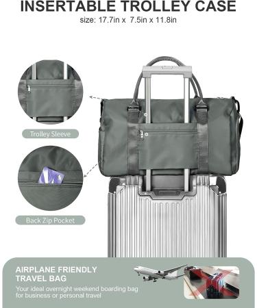 Womens Mens Gym Bag with Shoe Compartment & Wet Pocket - Large Waterproof Duffel for Travel, Sports, Gym, Yoga - Dark Green - Buy Online on SooperMarket.com