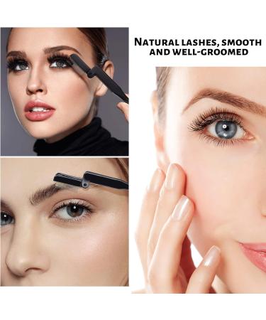 Stainless Steel Folding Eyelash Comb & Eyebrow Grooming Brush - Portable Makeup Tool for Women & Girls - Buy Online on SooperMarket.com