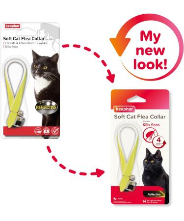 Beaphar Soft Flea Collar for Cats Kills Fleas For up to 4 Months Veterinary Medicine Adjustable With Safety Mechanism Reflective Finish for More Visibility at Night 1 x Reflective Collar - Buy Online on SooperMarket.com