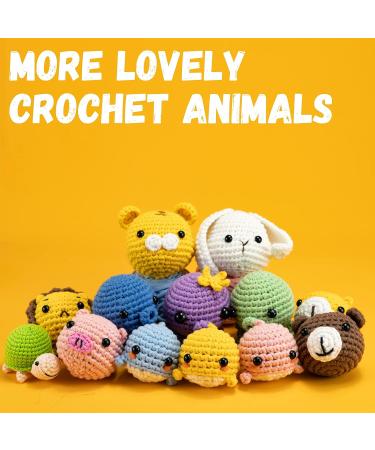 3PCS Beginner Crochet Animal Kit with Videos - Ideal Kids & Adults Crochet Kit with Yarn, Eyes, Stuffing & Hook - Perfect Boys and Girls Birthday Gift - Buy Online on SooperMarket.com