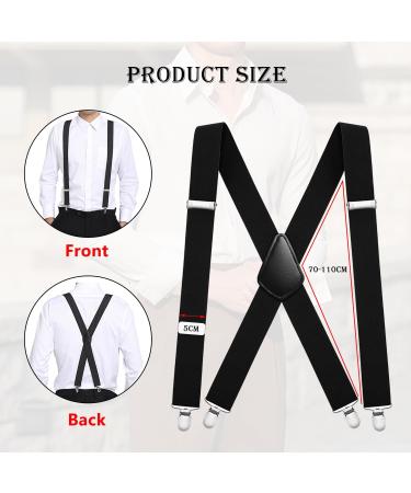 Adjustable Barley Direct H feG r Men s Braces - Elastic 4 Clip Braces for Work Pants Overalls & Jeans | International Shipping Available - Buy Online on SooperMarket.com