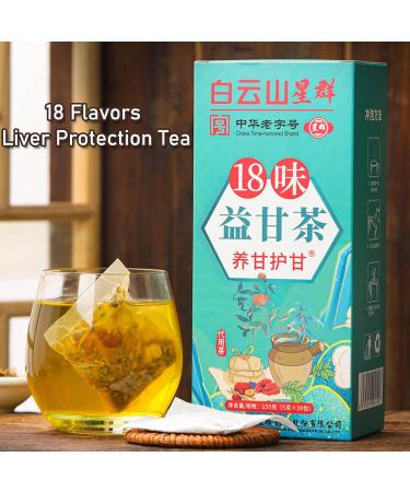 18 Flavors Liver Care Tea - 18 Flavors Of Liver Protection Tea Nourish The Liver And Protect The Liver Chinese Nourishing Liver Tea Health Preserving Tea For All People. (5 Box) - Buy Online on SooperMarket.com