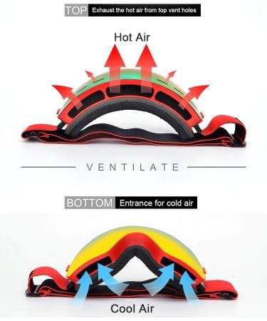 Shop Sposune OTG Ski Goggles - Anti-Fog Spherical Dual Lens UV400 Protection for Men & Youth Snowboard & Snowmobile Eyewear - Buy Online on SooperMarket.com