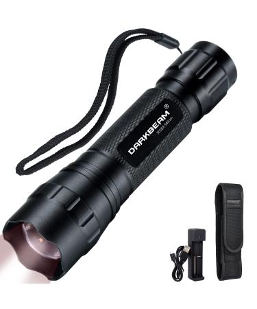 DARKBEAM Infrared 940nm Light for Night Vision Scope, LED Long Range & Mini IR Flashlight Must Work with Infrared Gear, Rechargeable Portable Zoom Tactical Illuminator for Hunting, Observation, Search