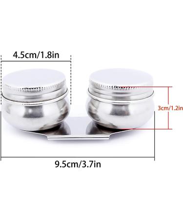 Stainless Steel Double Dipper Oil Painting Palette Cup with Lid - Leakproof Design, Clip-On Feature for Palette - Buy Online on SooperMarket.com