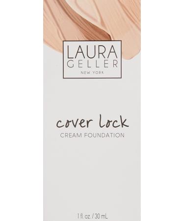 Laura Geller Cover Lock Cream Foundation - Porcelain 1 fl oz (30 ml) | Long-Lasting, Flawless Finish - Buy Online on SooperMarket.com