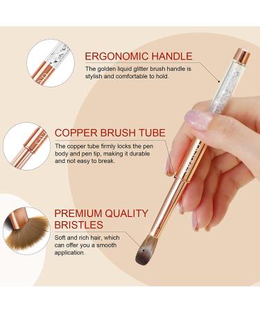 Saviland 6PCS Kolinsky Acrylic Nail Brush Set for Acrylic Powder Application - Sizes 4/6/8/10/12/14 - Buy Online on SooperMarket.com