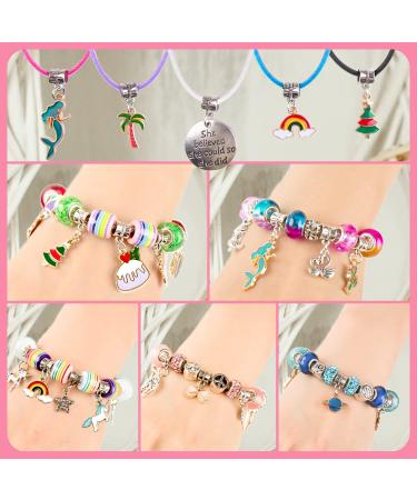 150 PCS Large Charm Bracelet Making Kit for Girls Ages 8-12 | Unicorn Mermaid DIY Jewelry Supplies | Arts and Crafts Gift Set for Teenage Girls - Buy Online on SooperMarket.com