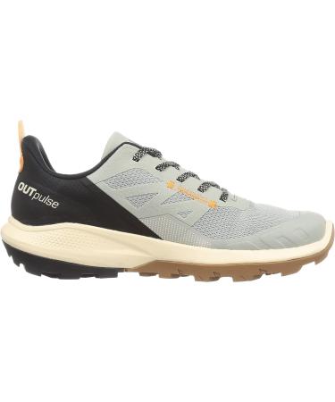 Salomon Men's OUTPULSE Hiking Shoes - 10.5 - Wrought Iron/Bleached Sand/Vibrant Orange - Buy Online on SooperMarket.com