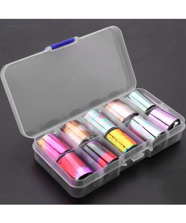 Wispbreeze 10 Grid Nail Star Paste Color Transfer Film UV Gel Nail Sticker Nail Diy Art Decoration 2.5x100cm 17 - Buy Online on SooperMarket.com