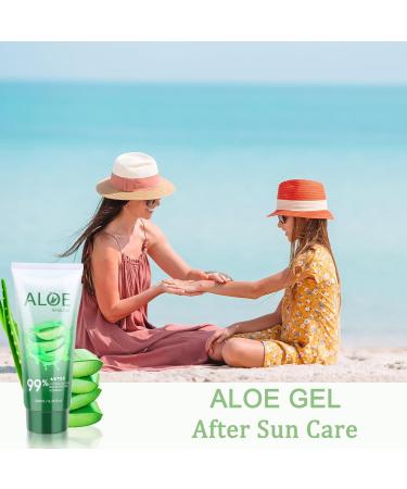 200 ML Organic Aloe Vera Gel | Hydrating Face & Body Moisturizer | For Dry Skin, Sunburn & Acne Relief - Buy Online on SooperMarket.com