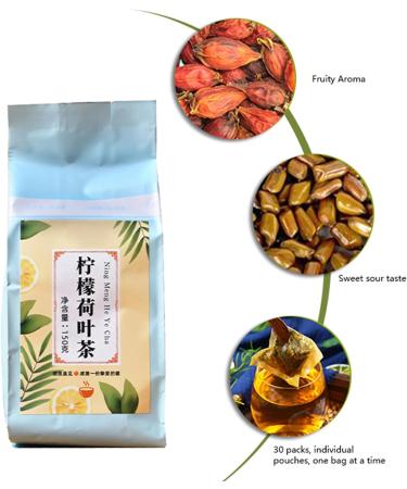 30 Packs 150G Lemon Lotusleaf Tea Strong Fragrance Fruity Aroma Sweet Sour Taste Independent Pouches Easy To Carry Around Herbal Tea Suitable for Gifts for Family and Friends - Buy Online on SooperMarket.com