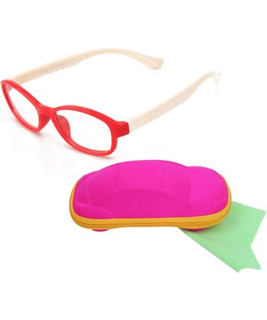 Children's Glasses Frames for Ages 5-12 | Clear Lens Stylish Red & Pink Cases Available - Buy Online on SooperMarket.com