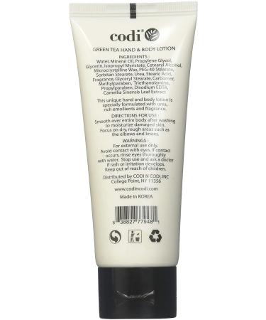 Codi Green Tea Hand & Body Lotion 100ml/3.3 fl oz - Hydrating and Nourishing Formula - Buy Online on SooperMarket.com