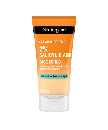 NEUTROGENA Clear & Defend 2% Salicylic Acid Face Scrub 150ml