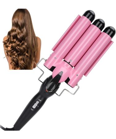 3 Barrel Curling Iron Wand Adjustable Hair Curler Waver Crimper 110V 240V Fast Heating Easy Temperature Adjustment Hair Styling Suitable for Wavy Hairstyles (28mm) - Buy Online on SooperMarket.com