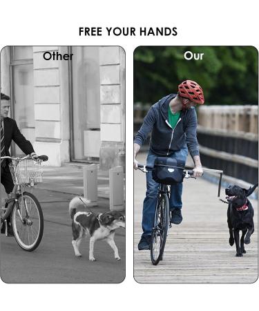 iFCOW Dog Bike Leash - Hands-Free Bicycle Training Leash for Jogging & Walking | Silver Perfect for Cycling - Buy Online on SooperMarket.com
