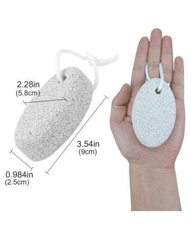 Pumice Stone 2 Pcs for Feet/Hands - Natural Lava Callus Remover and Foot Scrubber - MAYKI White Round Shape - Buy Online on SooperMarket.com