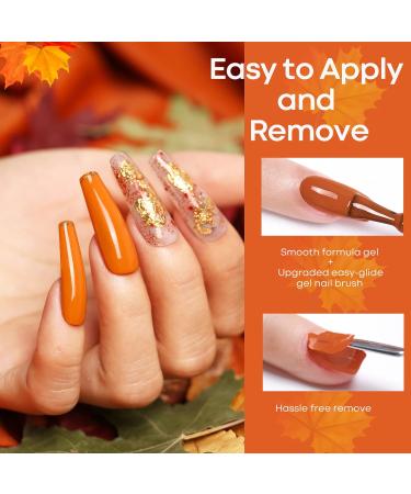 Modelones 20 Colors Gel Nail Polish Kit - Fall Winter Soak Off Set with Glitter Glossy & Matte Top Coats for DIY Manicure at Home A-1 Cozy Campfire - Buy Online on SooperMarket.com