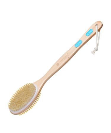 Nellam Dry Body Brush - Exfoliating Body Scrub Brush for Bath and Shower w/Thick Bristles for Lymphatic Drainage  Cellulite and Skin Health