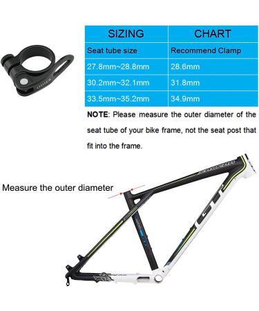 ODIER Quick Release Seatpost Clamp 31.8mm/34.9mm - Black | MTB & Road Bike Seatpost Clamp - Buy Online on SooperMarket.com