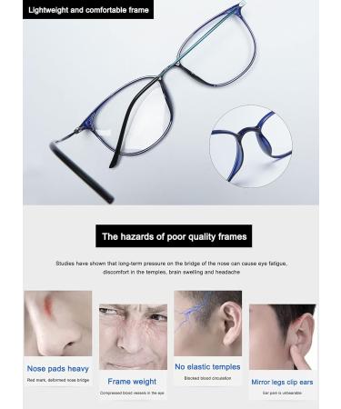 Koosufa Classic Retro Glasses Frames for Men & Women - Ultra Light Thin Panto Nerd Glasses with Case - Stylish TR90 Black Frames - Buy Online on SooperMarket.com