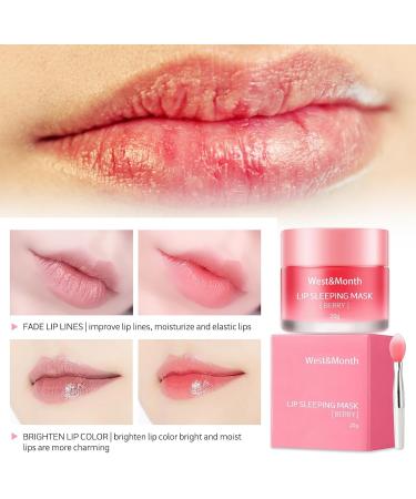 Lip Mask - Lip Sleeping Mask - Lip Sleep Mask Overnight Lip Skincare Lip Oils - Lip Moisturiser for Dry Chapped Peeling Cracked Lips Fades Lip Lines Lip Balm for Moisture Lip Care - Buy Online on SooperMarket.com