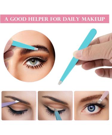 6-Piece Professional Stainless Steel Tweezers Set in Pink Leather Case - Buy Online on SooperMarket.com