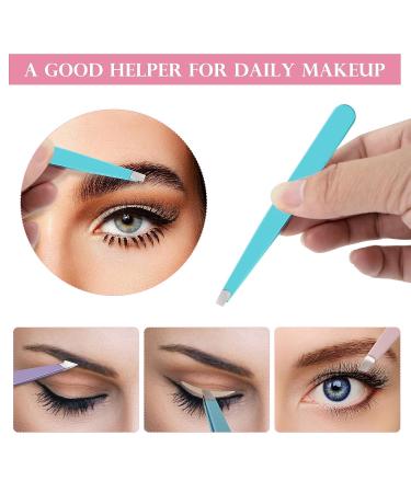 6-Piece Stainless Steel Tweezers Set for Eyebrows, Facial Hair, Ingrown Hair - Precision Slanted and Pointed Tweezers - Buy Online on SooperMarket.com
