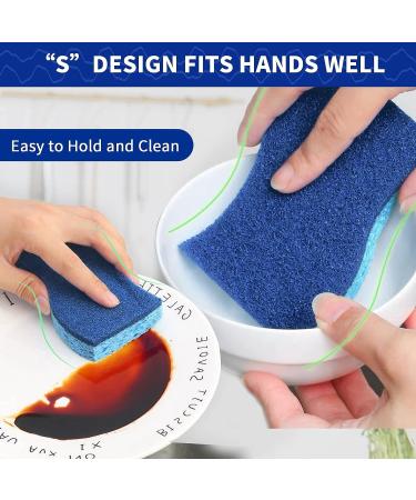 CELOX 12 Pack Non-Scratch Dual Sided Dish Sponges for Dishes - Long Lasting and Reusable Kitchen Cleaning Sponges - Buy Online on SooperMarket.com