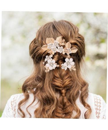 MUSISALY 1 Set Leaves and Flowers Hair Comb Flower Headpieces for Women Bride Hair Comb Wedding Hair Comb Womens Headpiece Girl Headpiece Hair Accessories for Women Flower Hair Accessories - Buy Online on SooperMarket.com