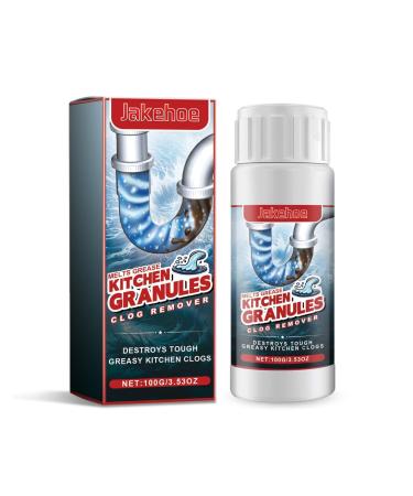 Kitchen Granules Drain Clog Remover and Cleaner Unclogs blockage from Grease or Cooking Oil