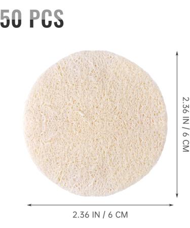 Frcolor 50 Pcs Loofah Face Pads | Exfoliating Sponges for Makeup Removal and Facial Scrub | Reusable Soft Skin Care Pads - Buy Online on SooperMarket.com