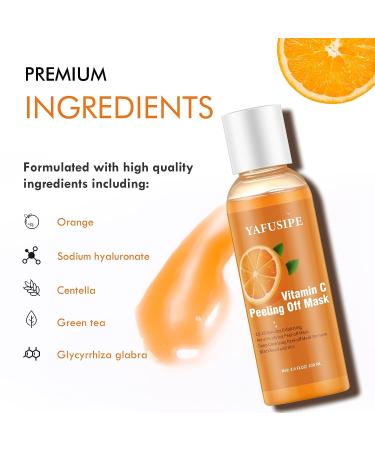 Vitamin C Peel Off Face Mask - Gentle Exfoliating & Blackhead Remover for Brightening Skin - 100ML/3.4 FLOZ - Buy Online on SooperMarket.com