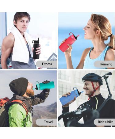 BOTTLAN Straw Lid for Hydro Flask & Simple Modern Water Bottles - Wide Mouth, Chewable Nozzle Design - Buy Online on SooperMarket.com
