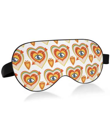 Haskirky Light Blocking Eye Mask Breathable and Adjustable Adult Men and Women Travel on Business Trips Yoga Meditation Light Smooth Comfortable Eye Mask Office Deep Sleep Goodies Retro 70s Eyes