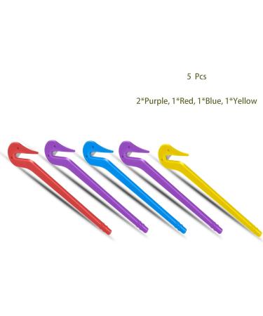 5 Pcs Elastic Hair Bands Remover Cutter Pony Picks for Cutting Pony Rubber Hair Ties No Pains No Harm Premium Ponytail Remover Tools (2Purple Blue Red Yellow) - Buy Online on SooperMarket.com