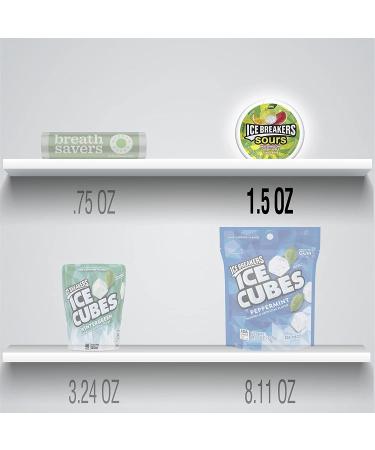 ICE BREAKERS Sours Sugar Free Breath Mints - Green Apple, Tangerine, Watermelon Flavors - 1.5 oz Tins (8 Count) - Buy Online on SooperMarket.com