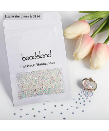 Buy Beadsland 1440 Flat Back Rhinestones for Nails | SS10 Transparent Nail Crystals 2.7-2.8mm | International Shipping Available - Buy Online on SooperMarket.com