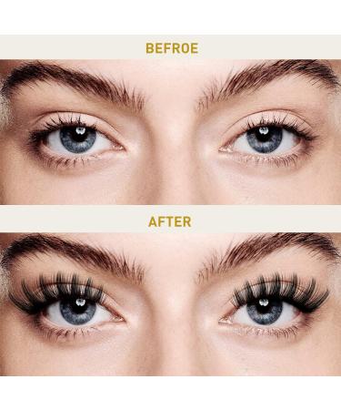 D-10mm B38 D Curl Cluster Lashes - 72 Natural Soft Fluffy Eyelash Clusters for DIY Extensions - Buy Online on SooperMarket.com