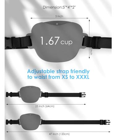 Gobeigo Silicone Dog Treat Bag & Training Clicker - Magnetic Closure for Treats Puppy Training & Dog Walks - Gray Hip Belt Fanny Pack - Buy Online on SooperMarket.com