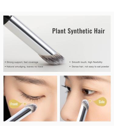 Erinde Angled Concealer Brush for Under Eye & Nose Contour - Professional Blending Brush for Liquid, Cream, & Powder Cosmetics - Buy Online on SooperMarket.com